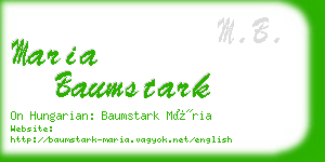 maria baumstark business card